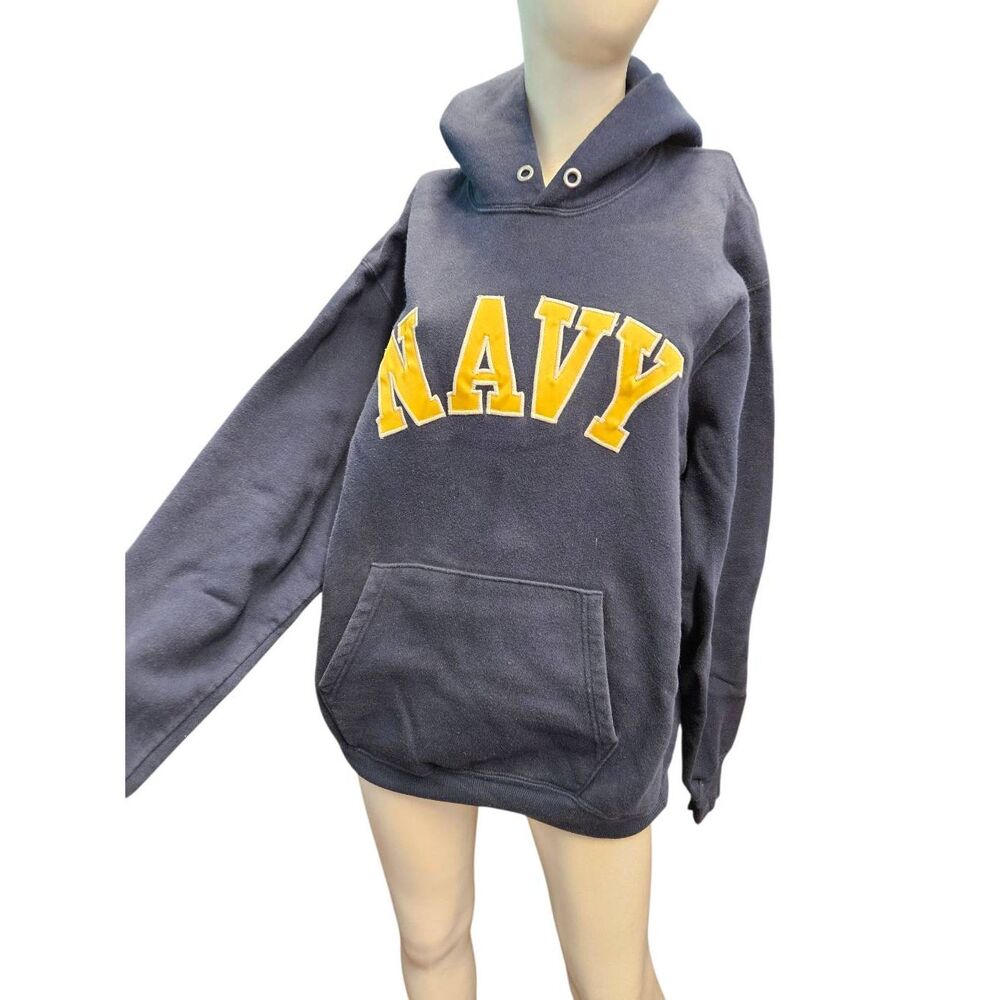 Champion Vintage US Navy Hoodie Pullover Sweatshirt Mens Size XL - Picture 4 of 10
